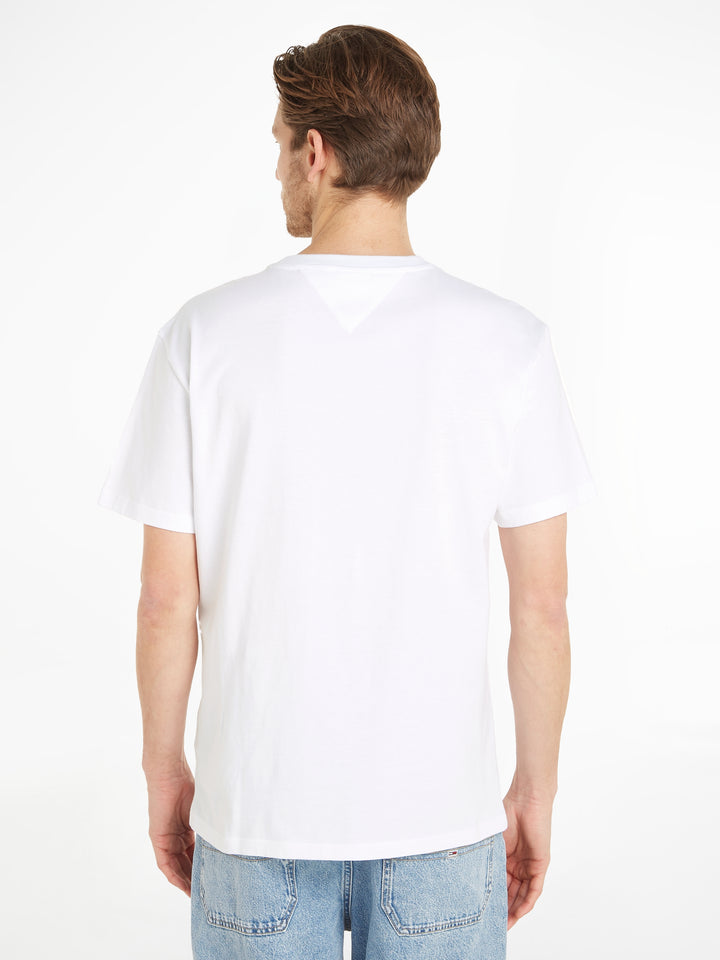 TJM CLSC GOLD LINEAR TEE - WHITE