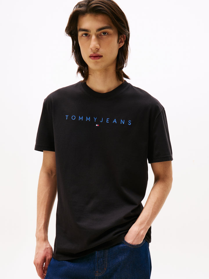 TJM REG LINEAR LOGO TEE - BLACK