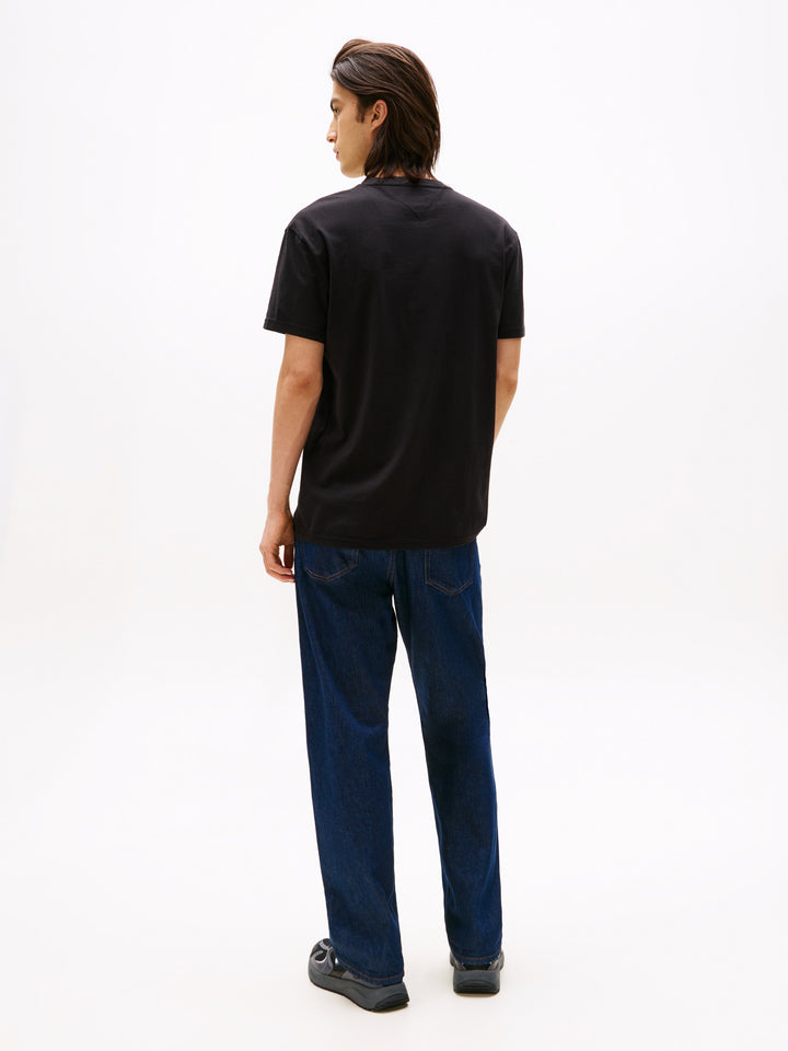 TJM REG LINEAR LOGO TEE - BLACK