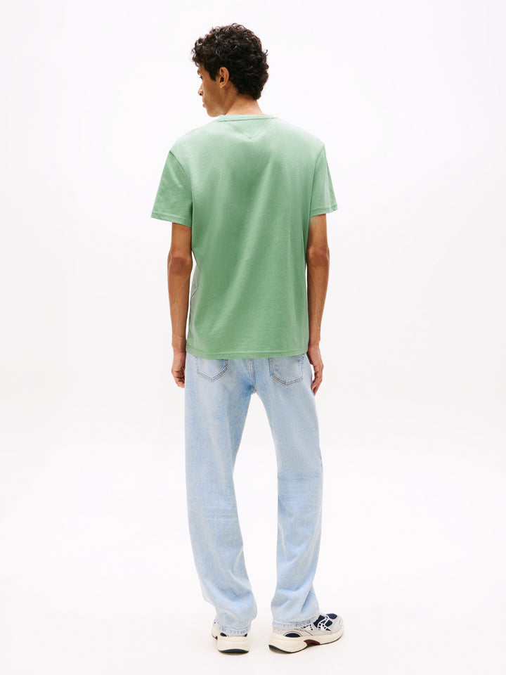 TJM REG LINEAR LOGO TEE - CLOUDY JADE MULTI