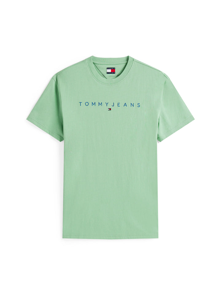 TJM REG LINEAR LOGO TEE - CLOUDY JADE MULTI