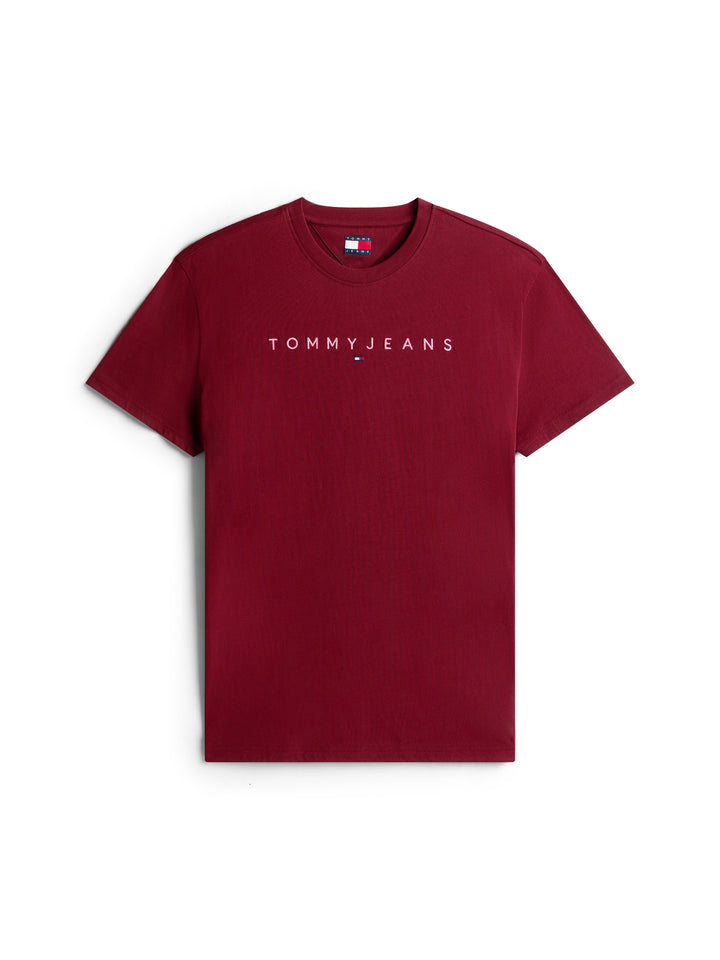 TJM REG LINEAR LOGO TEE - RED WINE