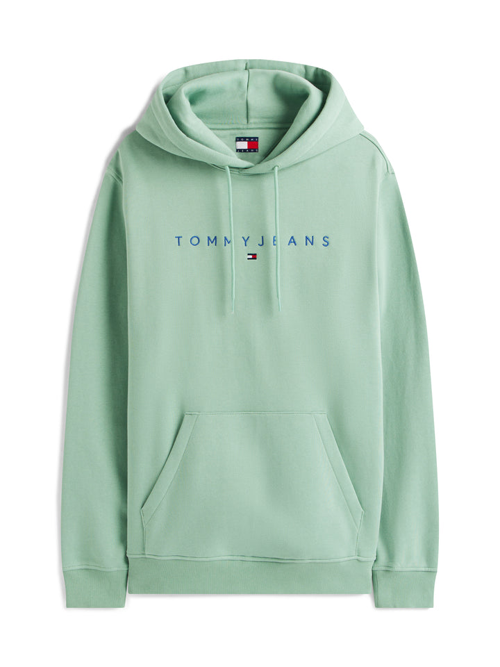 TJM REG LINEAR LOGO HOODIE - CLOUDY JADE