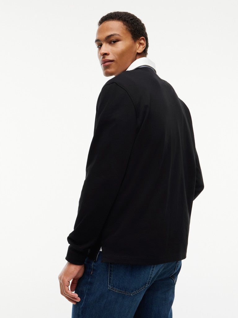TOMMY JEANS RLX ESS BADGE RUGBY - BLACK