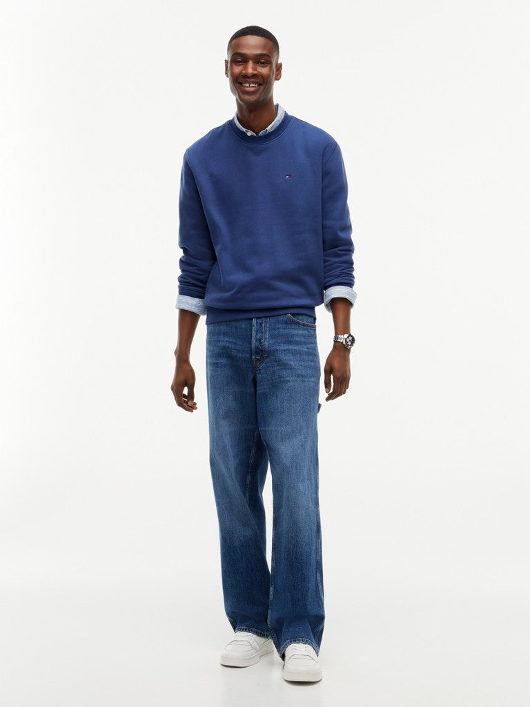 TOMMY JEANS REG S FLAG CREW - BASIC NAVY