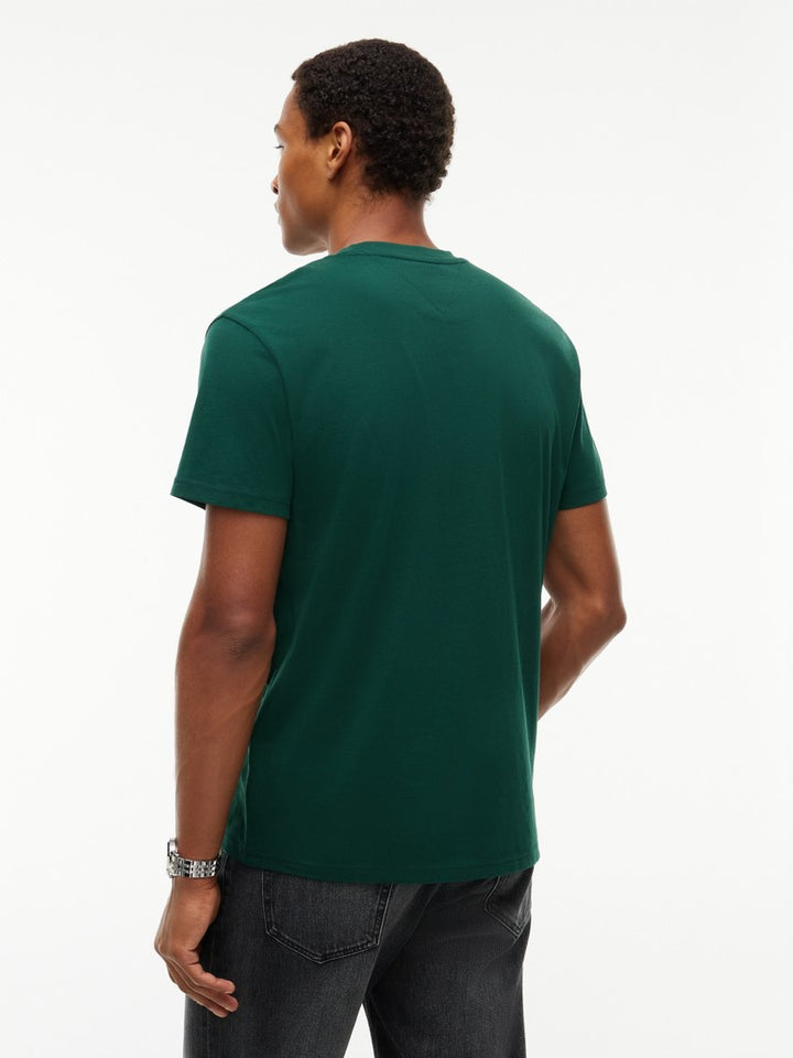 TOMMY JEANS REG LINEAR LOGO TEE - GREEN
