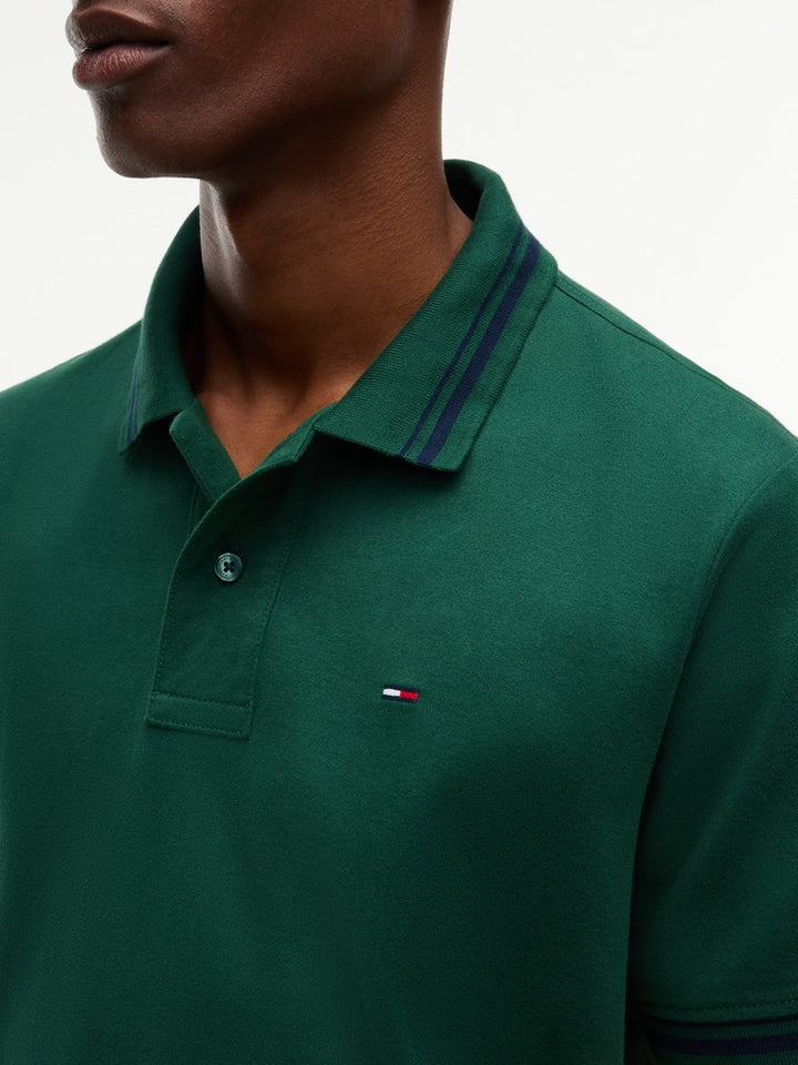 TOMMY JEANS REG TIPPED POLO - GREEN