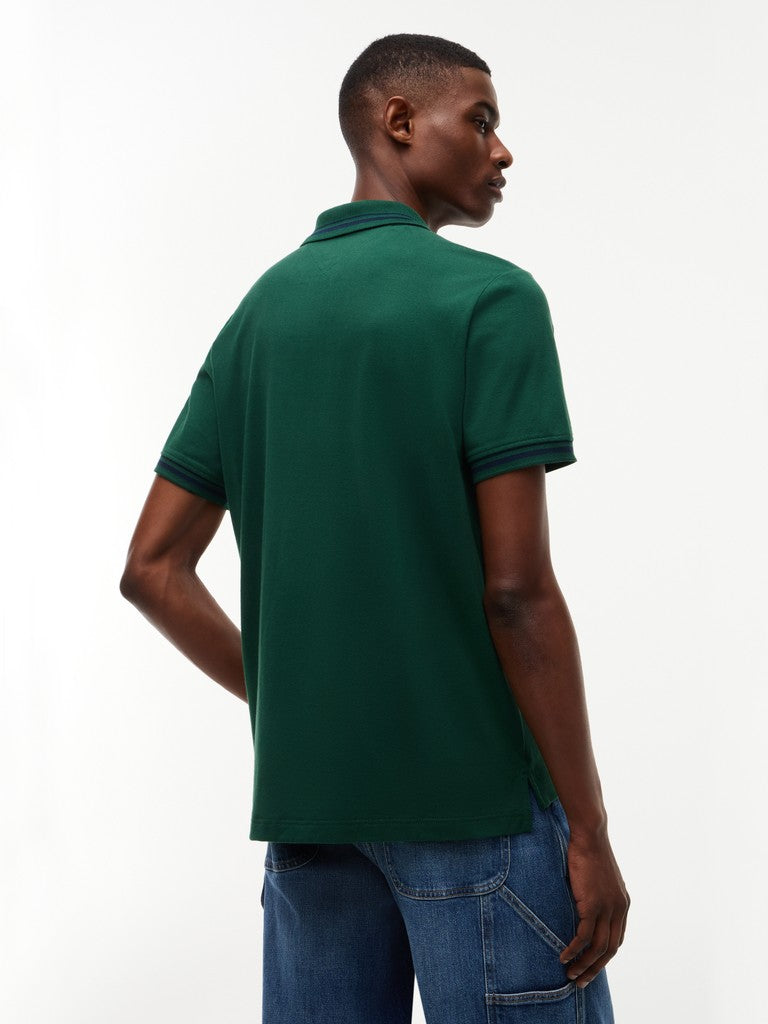 TOMMY JEANS REG TIPPED POLO - GREEN