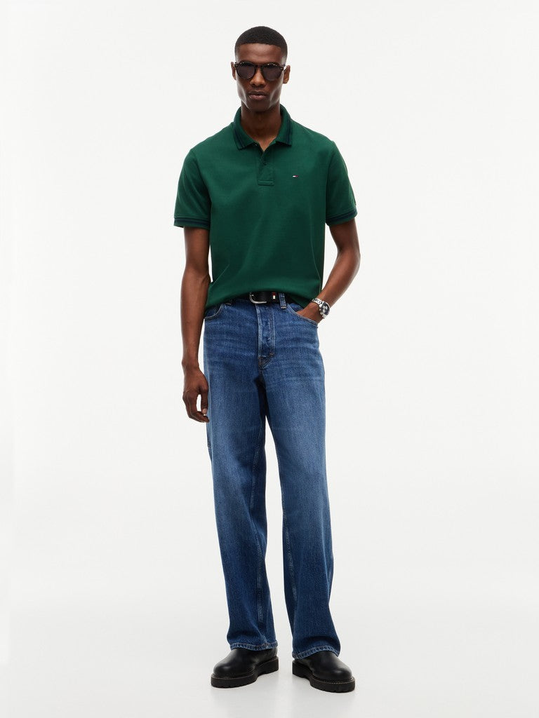 TOMMY JEANS REG TIPPED POLO - GREEN