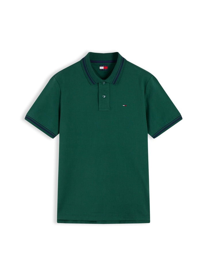 TOMMY JEANS REG TIPPED POLO - GREEN
