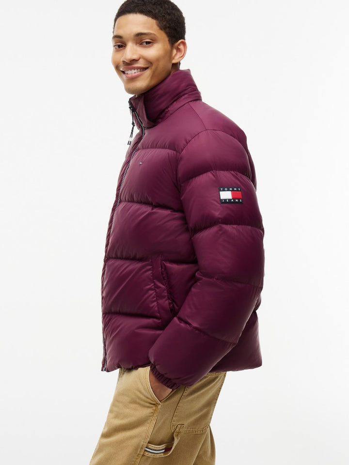 TOMMY JEANS ESSENTIAL DOWN JACKET - BERRY