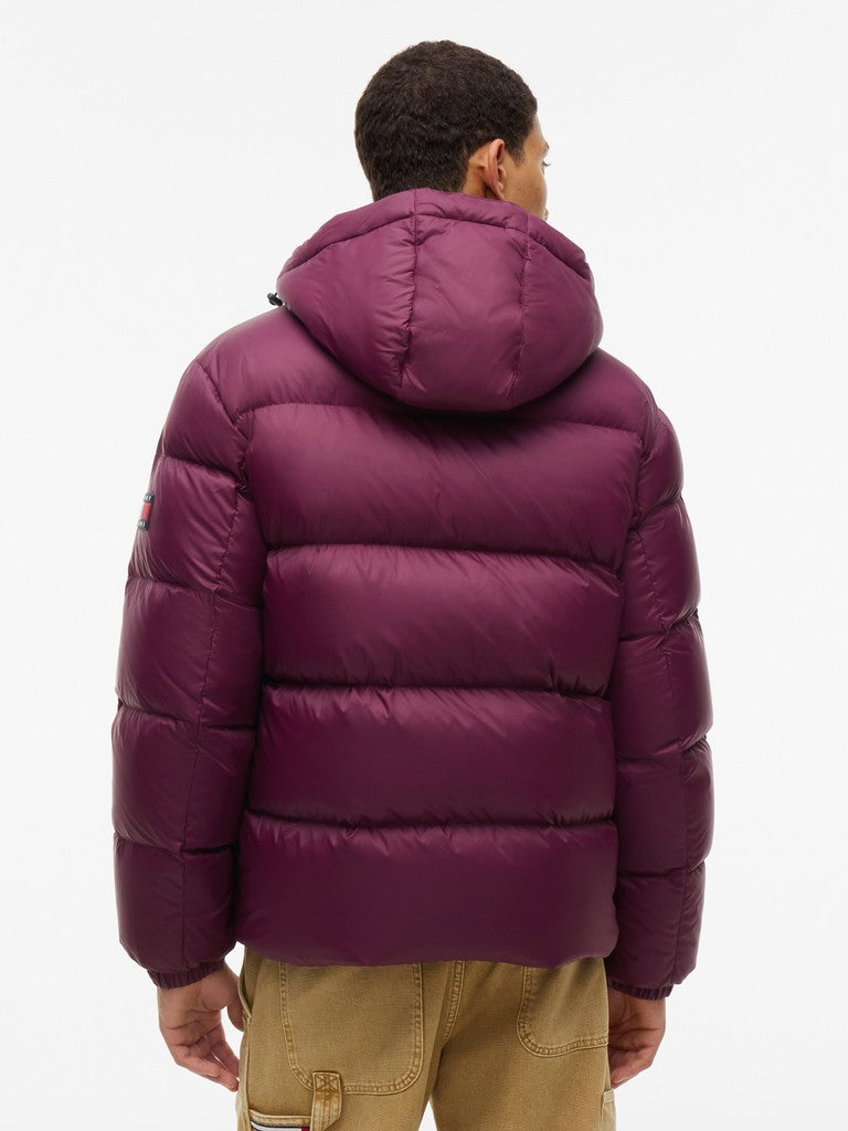 TOMMY JEANS ESSENTIAL DOWN JACKET - BERRY