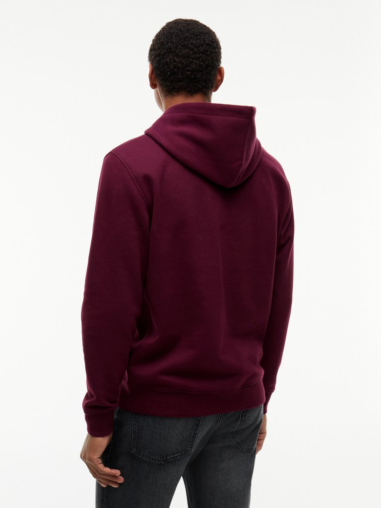 TOMMY JEANS REG LINEAR LOGO HOODIE - BERRY