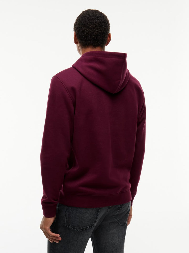 TOMMY JEANS REG LINEAR LOGO HOODIE - BERRY