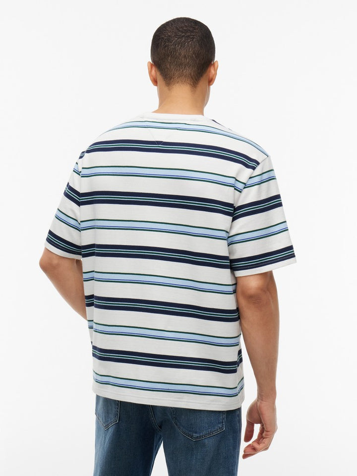 TOMMY JEANS 90S STRIPE TEE - OFF WHITE STRIPE
