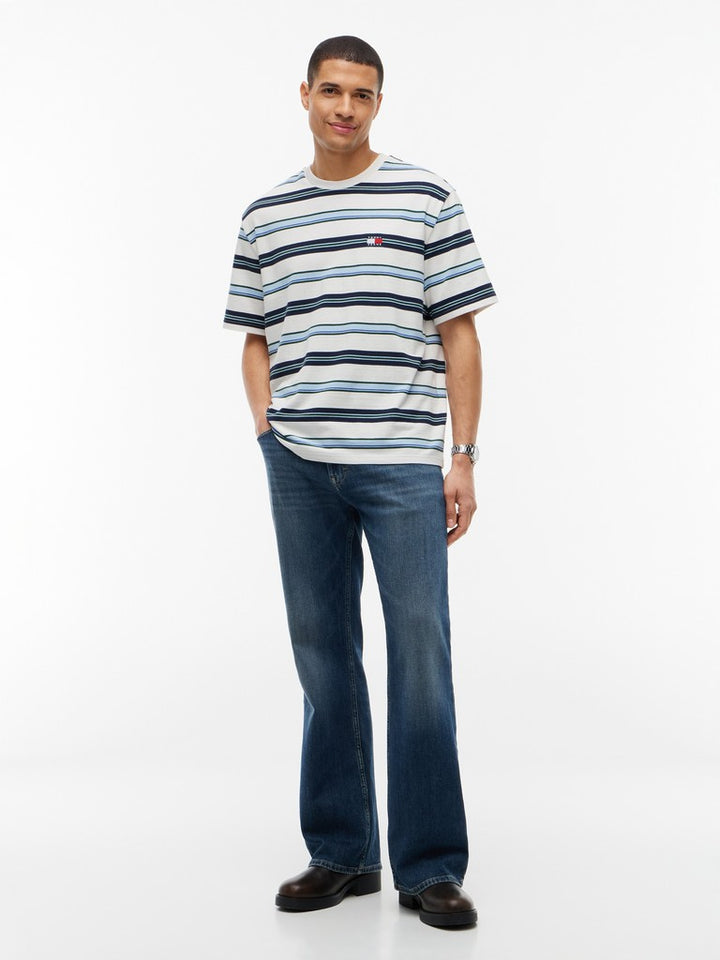 TOMMY JEANS 90S STRIPE TEE - OFF WHITE STRIPE