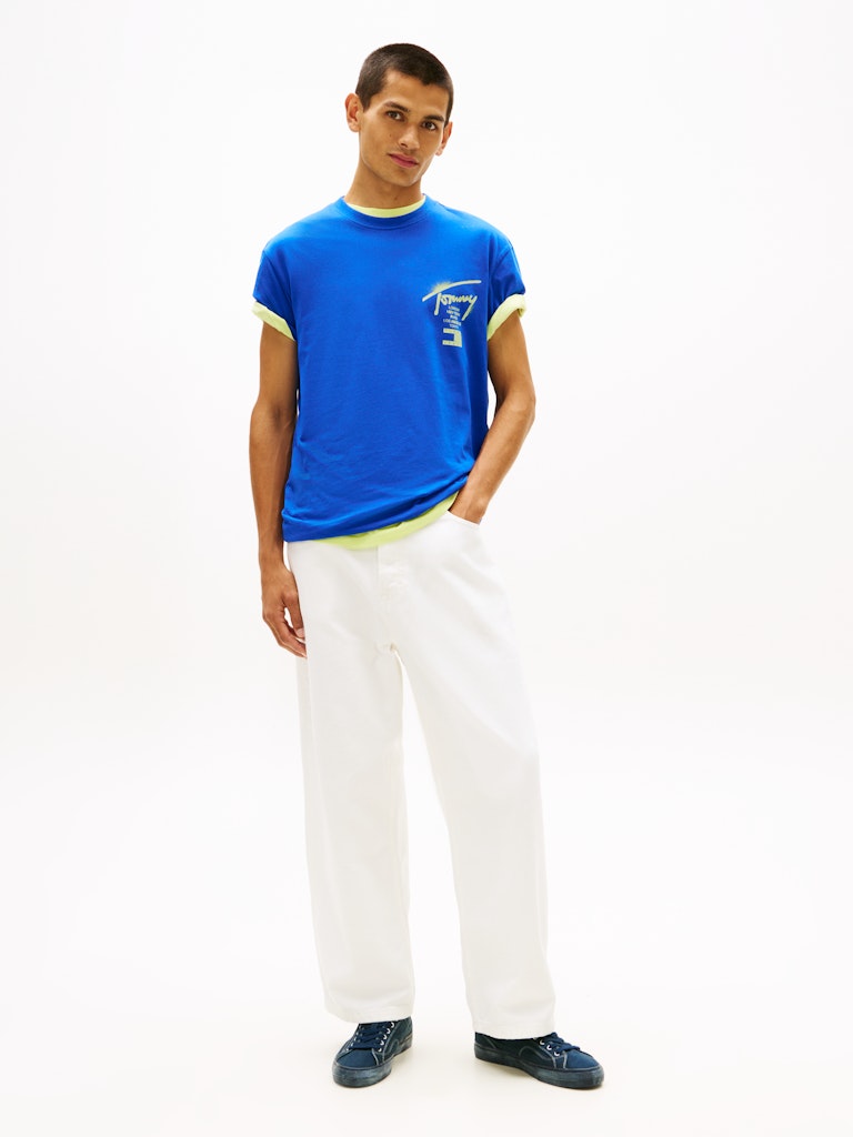 TOMMY JEANS REG CITY SIGN TEE - FIZZY BLUE