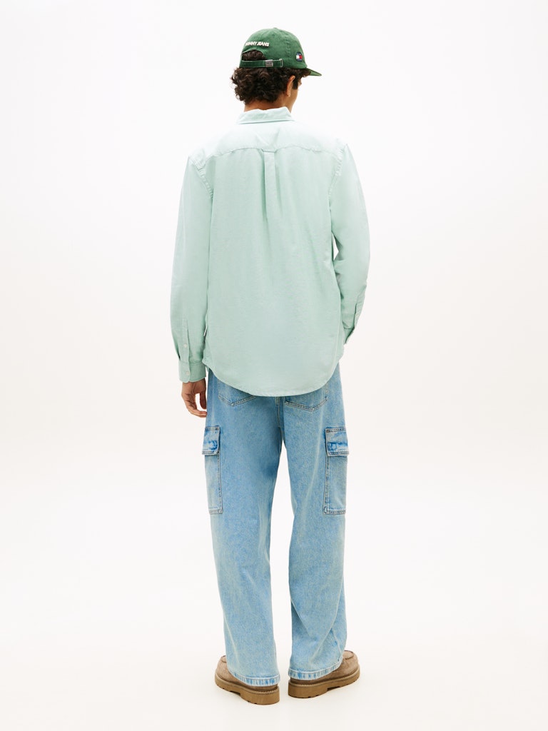 TOMMY JEANS REG OXFORD SHIRT - BAHAMA GREEN