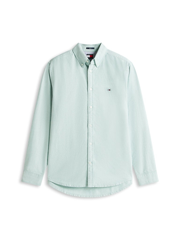 TOMMY JEANS REG OXFORD SHIRT - BAHAMA GREEN