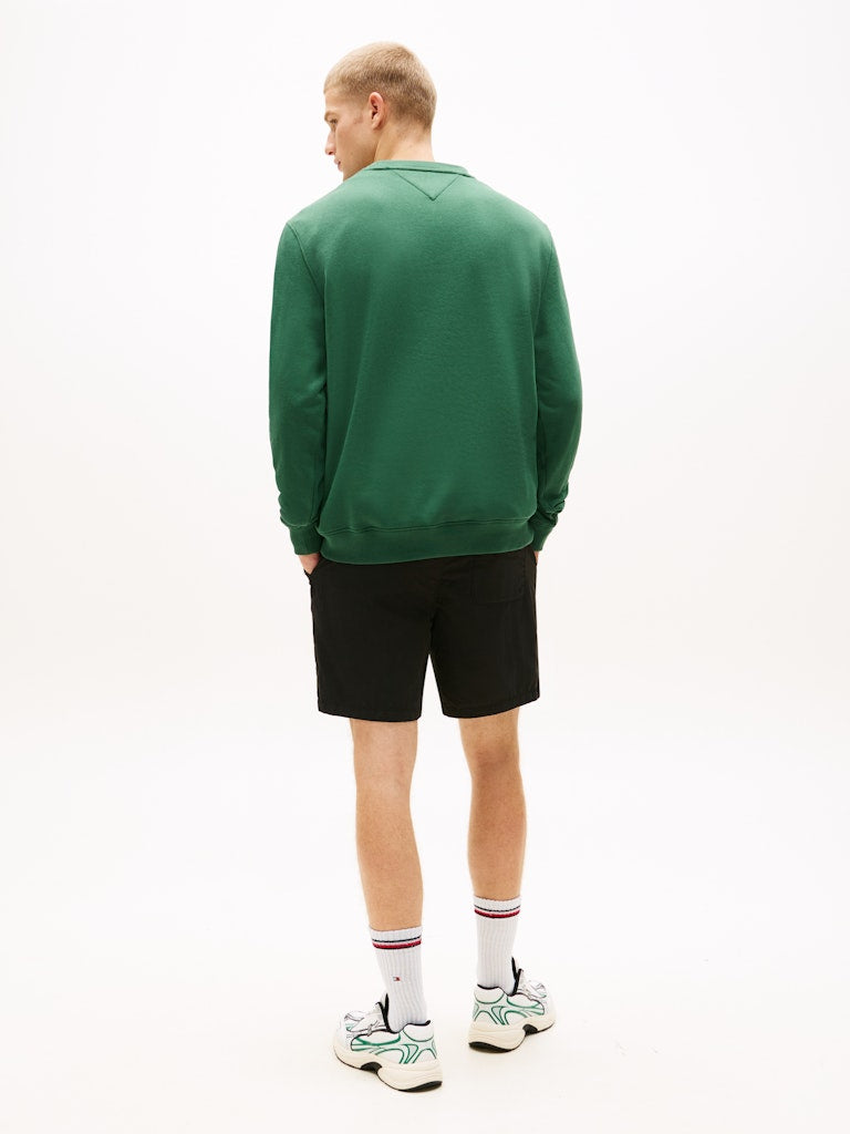 TOMMY JEANS REG S FLAG CREW - SHADOW PINE