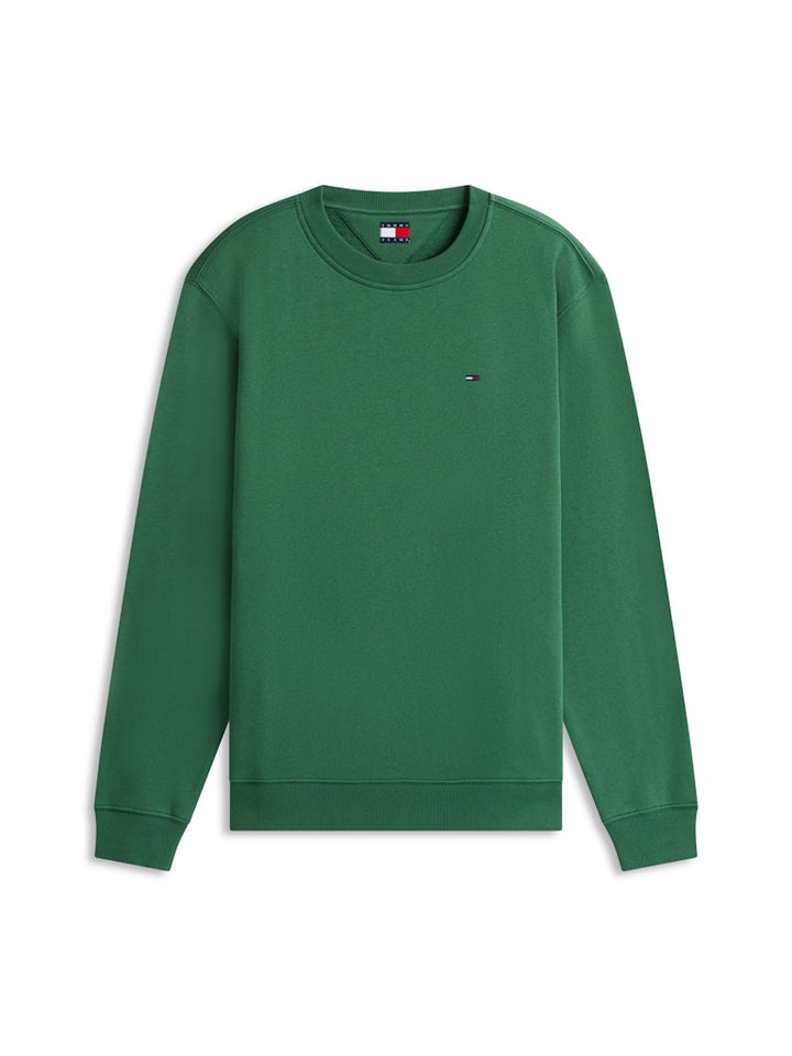 TOMMY JEANS REG S FLAG CREW - SHADOW PINE