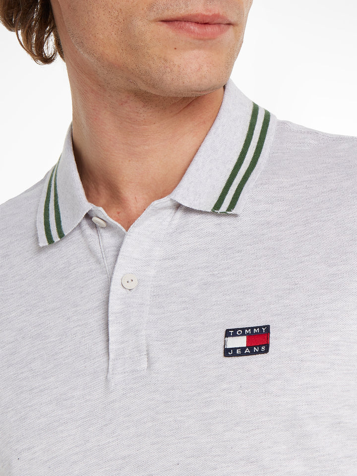 TJ CLASSIC TIPPING DETAIL POLO - SILVER