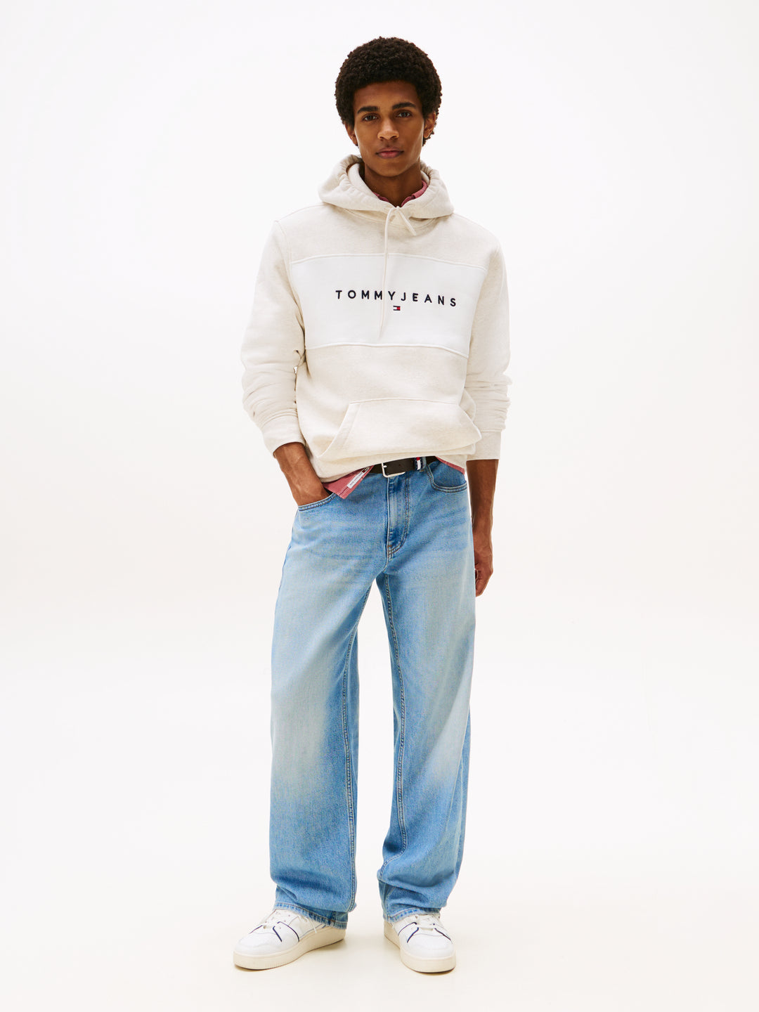 TJM REG CBLK LINEAR LOGO HD - OAT/ECRU