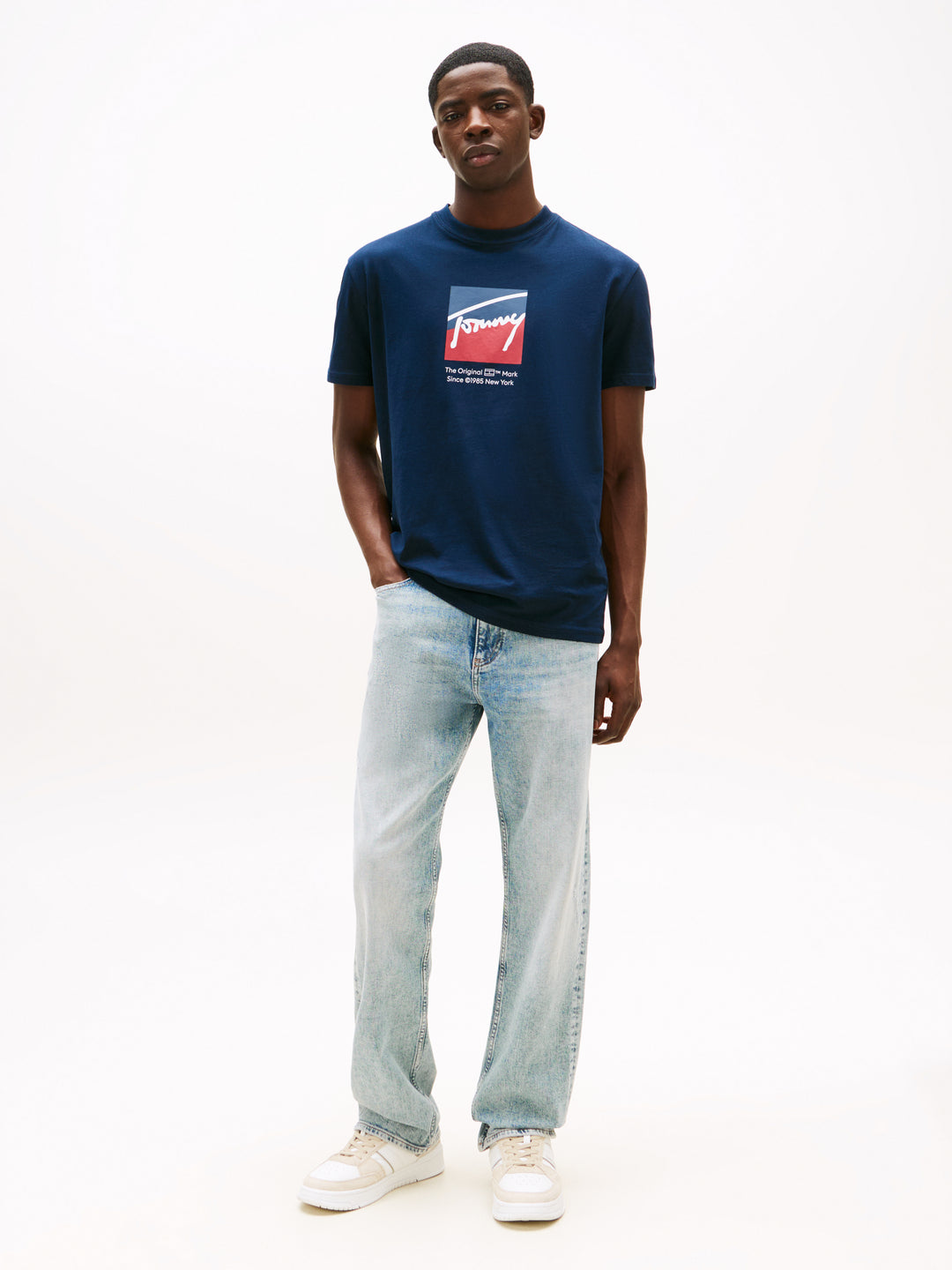 TJM REG RWB DNA TEE - NAVY