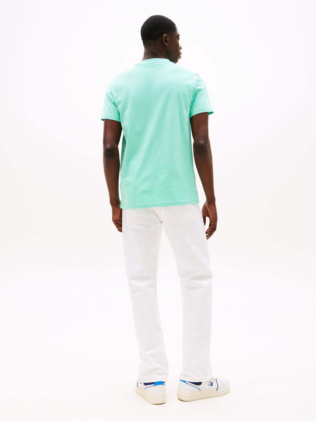 TJM SLIM LINEAR CHEST TEE - LAGOON GREEN