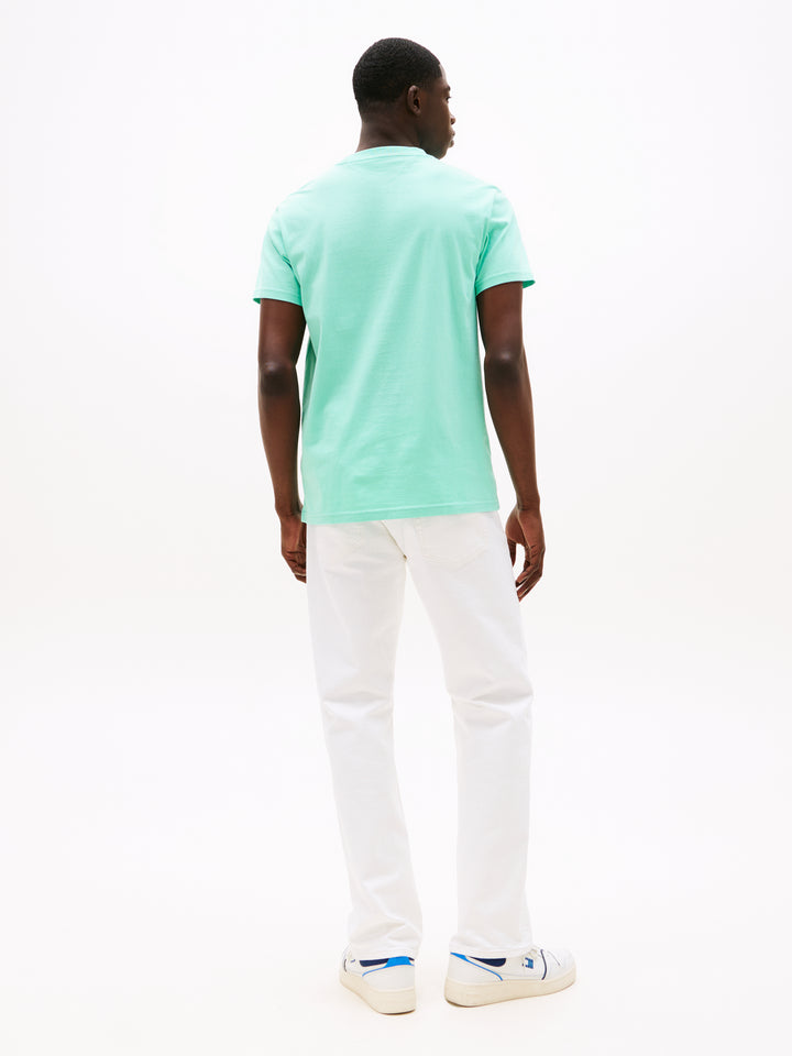 TJM SLIM LINEAR CHEST TEE - LAGOON GREEN
