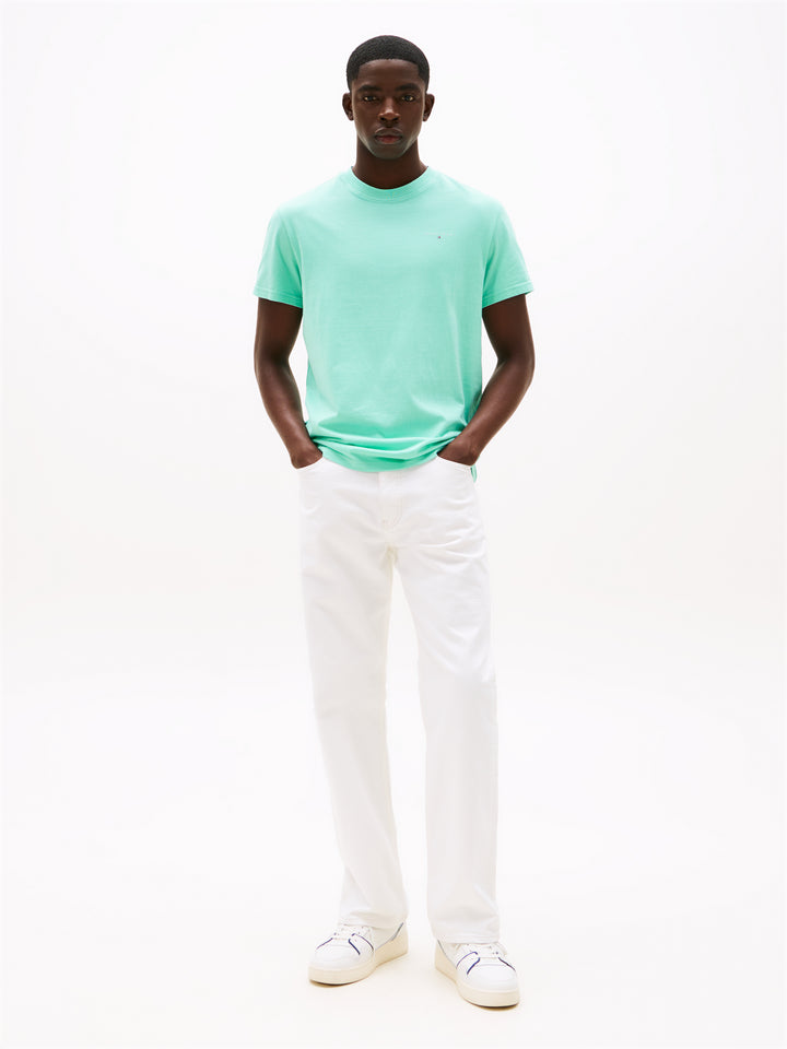 TJM SLIM LINEAR CHEST TEE - LAGOON GREEN