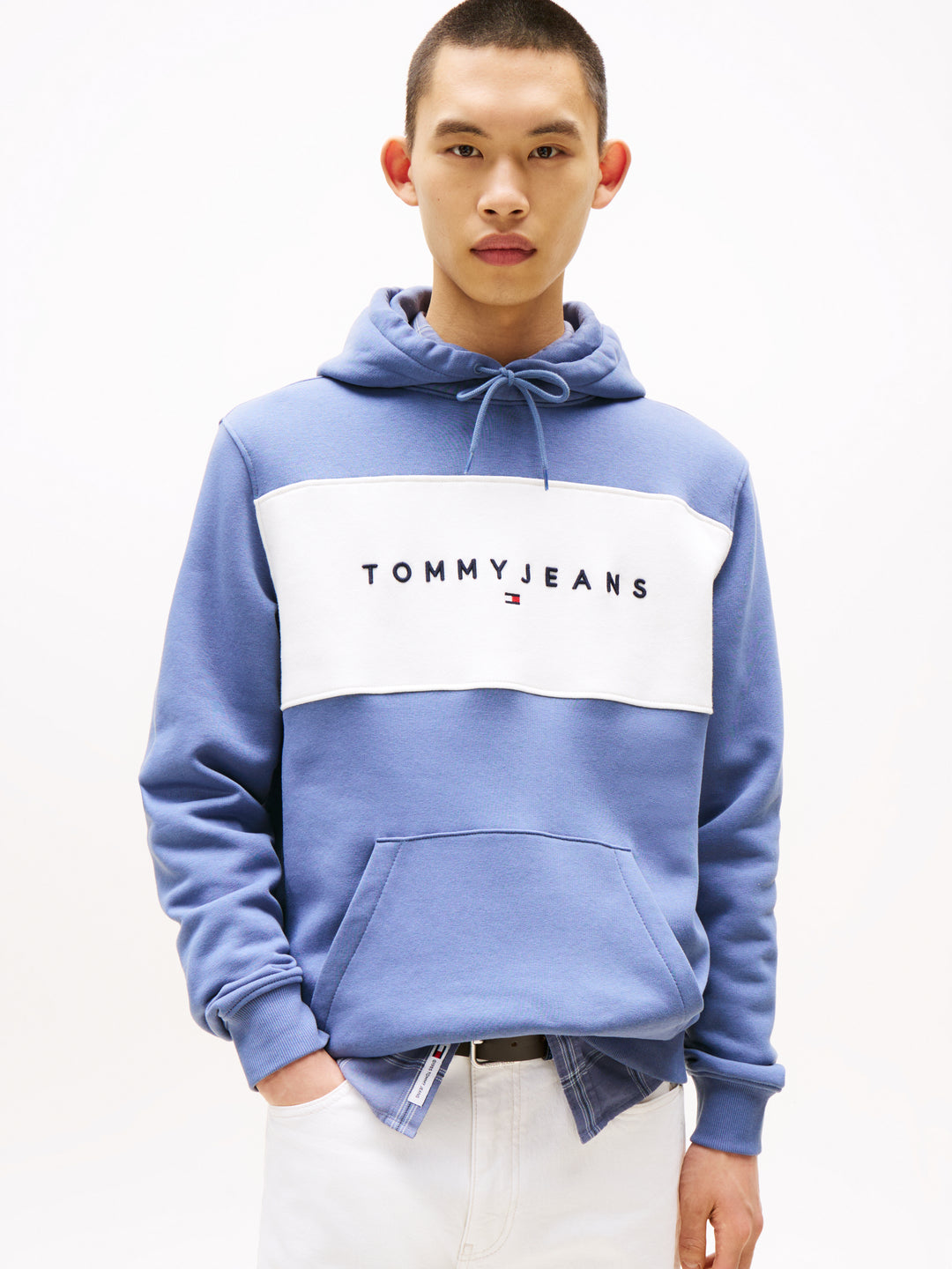 TJM REG CBLK LINEAR LOGO HD - BLUE/ECRU