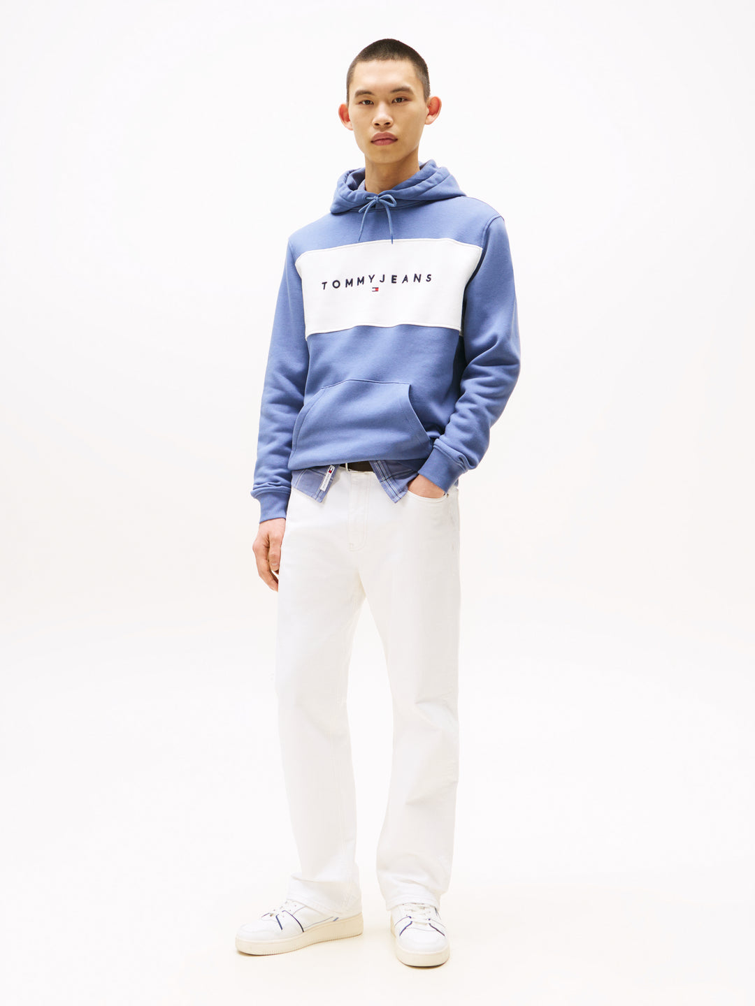 TJM REG CBLK LINEAR LOGO HD - BLUE/ECRU