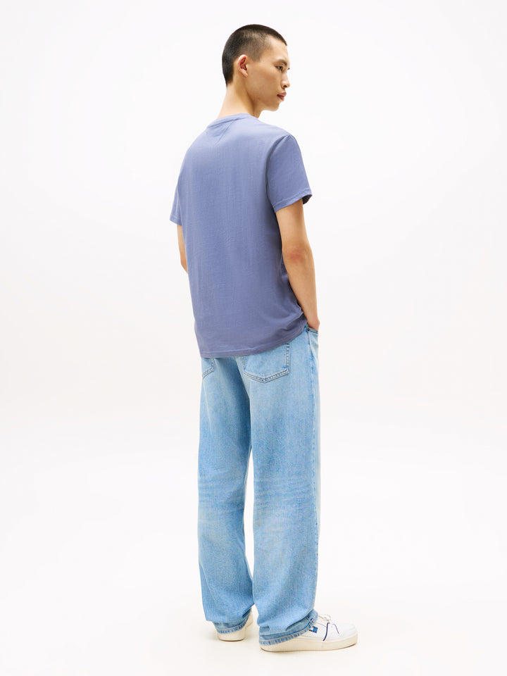 TJM REG CBLK LINEAR LOGO TEE - BLUE MOMENT