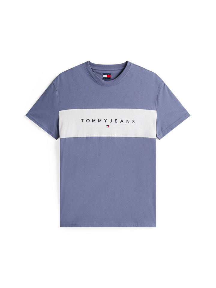 TJM REG CBLK LINEAR LOGO TEE - BLUE MOMENT