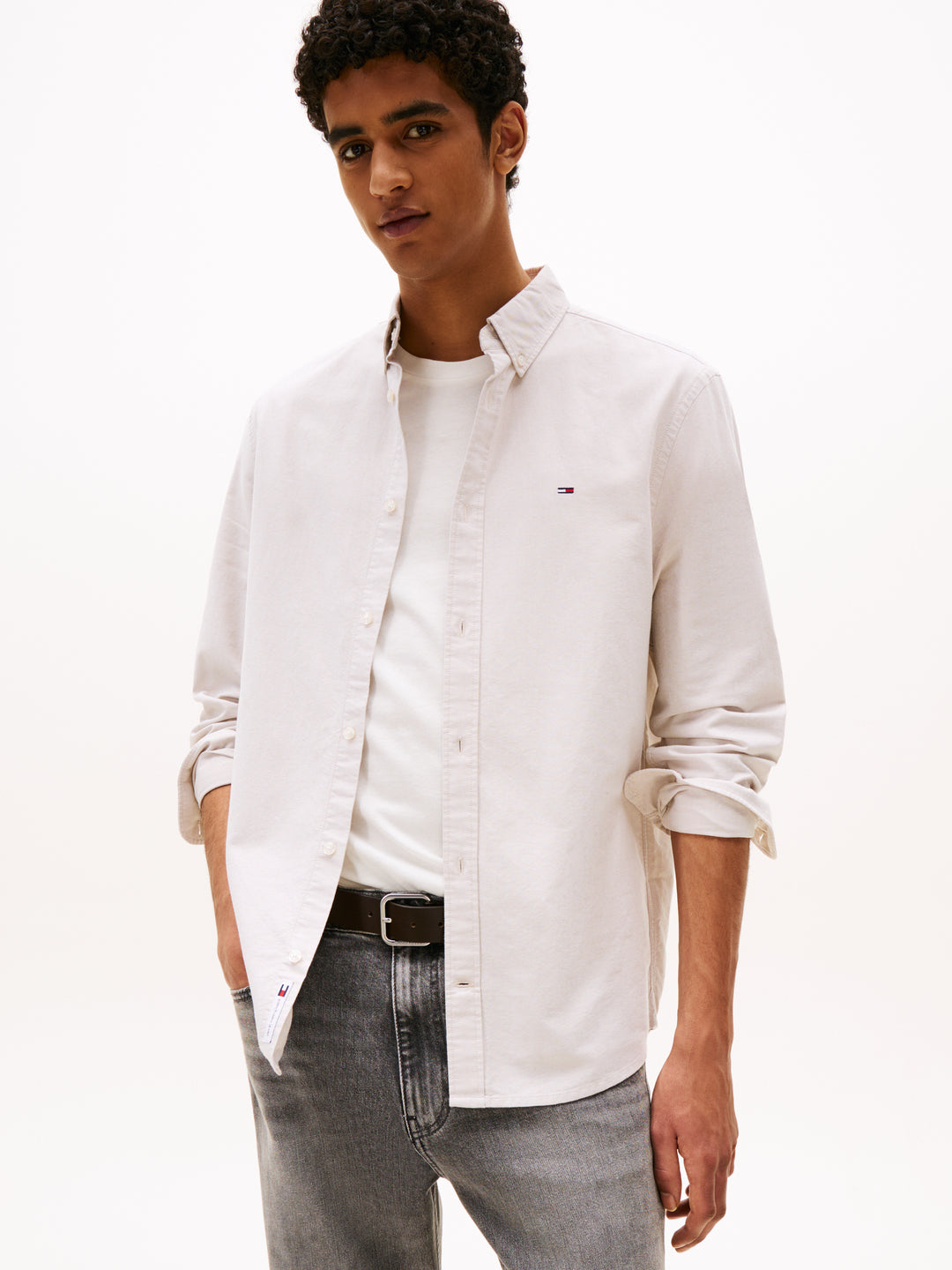 TJM REG OXFORD SHIRT - SILT