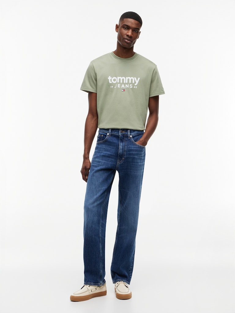 TOMMY JEANS SLIM GRAPHIC TEE - SPRING OLIVE