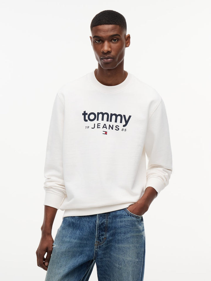 TOMMY JEANS GRAPHIC CREWNECK - ANICENT WHITE