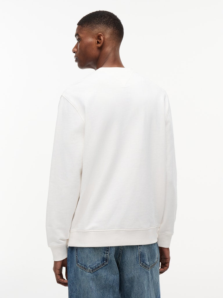 TOMMY JEANS GRAPHIC CREWNECK - ANICENT WHITE