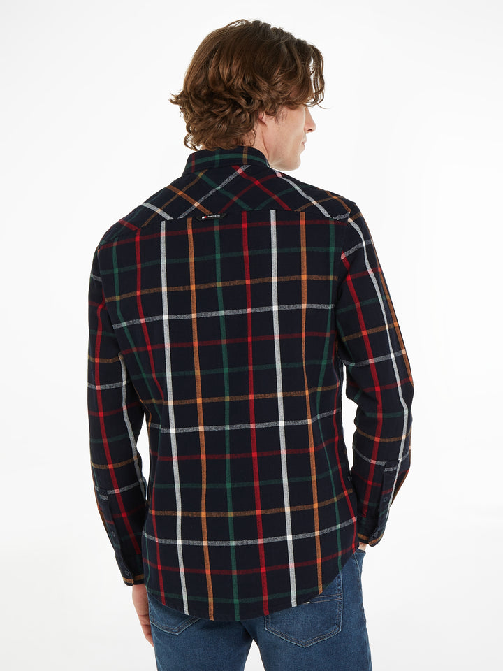 TJM REG CHECK FLANNEL SHIRT - NIGHT NAVY