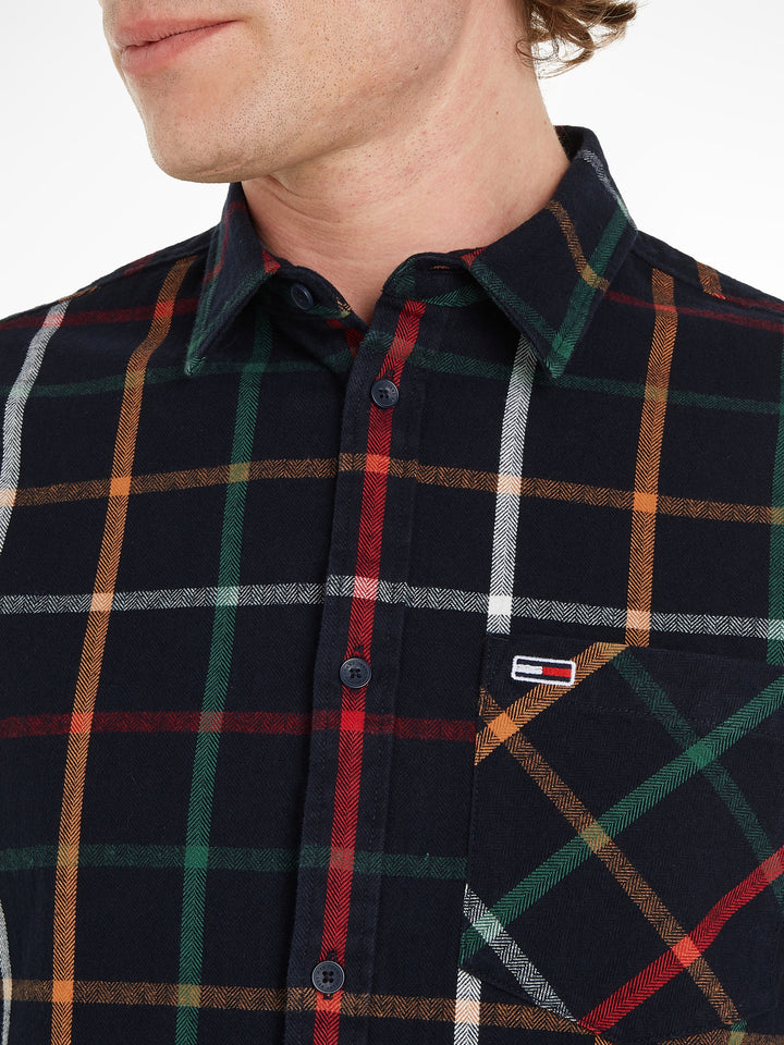 TJM REG CHECK FLANNEL SHIRT - NIGHT NAVY