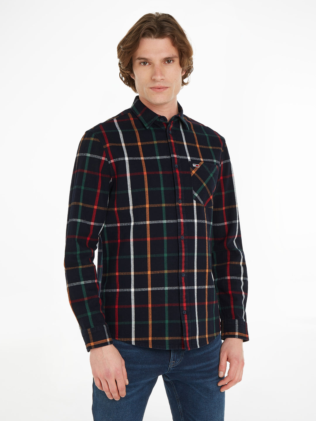 TJM REG CHECK FLANNEL SHIRT - NIGHT NAVY