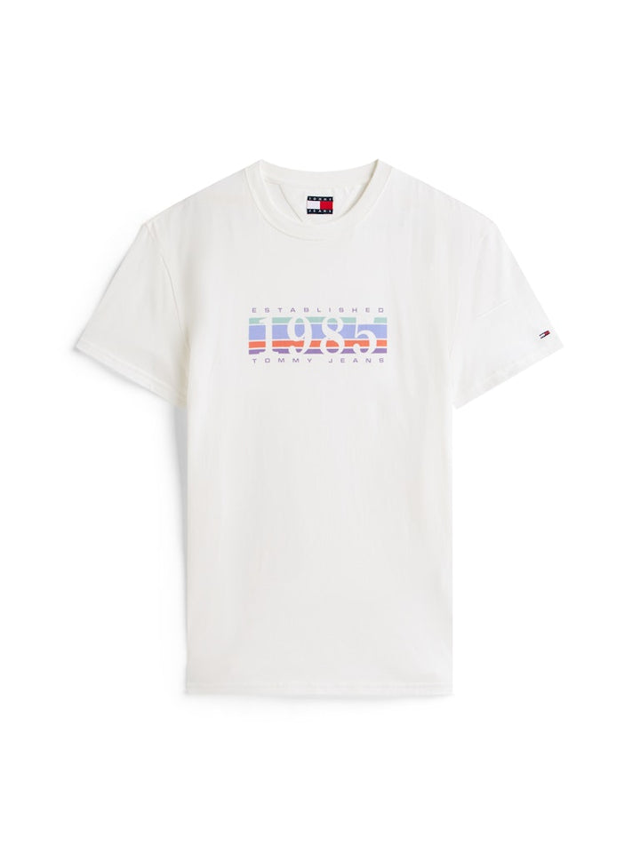 TOMMY JEANS REG 1985 DNA GRAPHIC TEE - ECRU