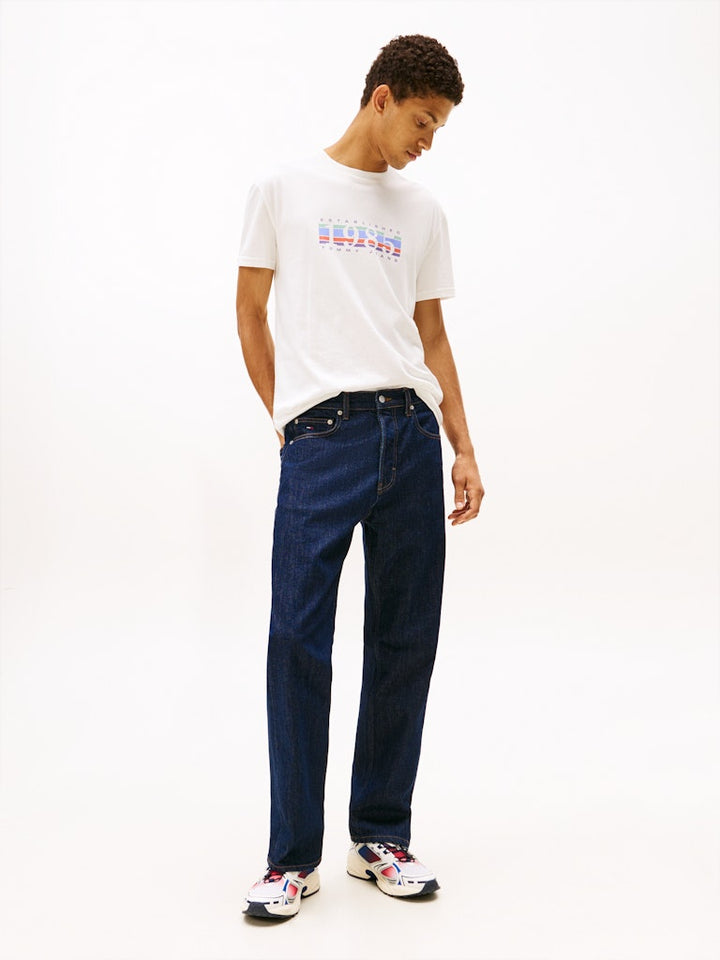 TOMMY JEANS REG 1985 DNA GRAPHIC TEE - ECRU