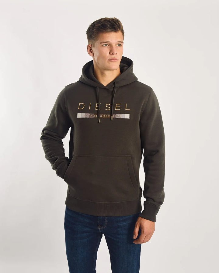 DIESEL ULRICH HOODIE - PEAT MOSS