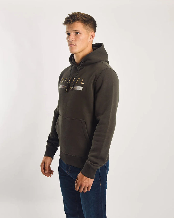 DIESEL ULRICH HOODIE - PEAT MOSS