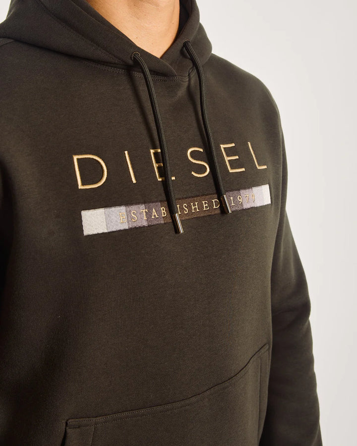 DIESEL ULRICH HOODIE - PEAT MOSS
