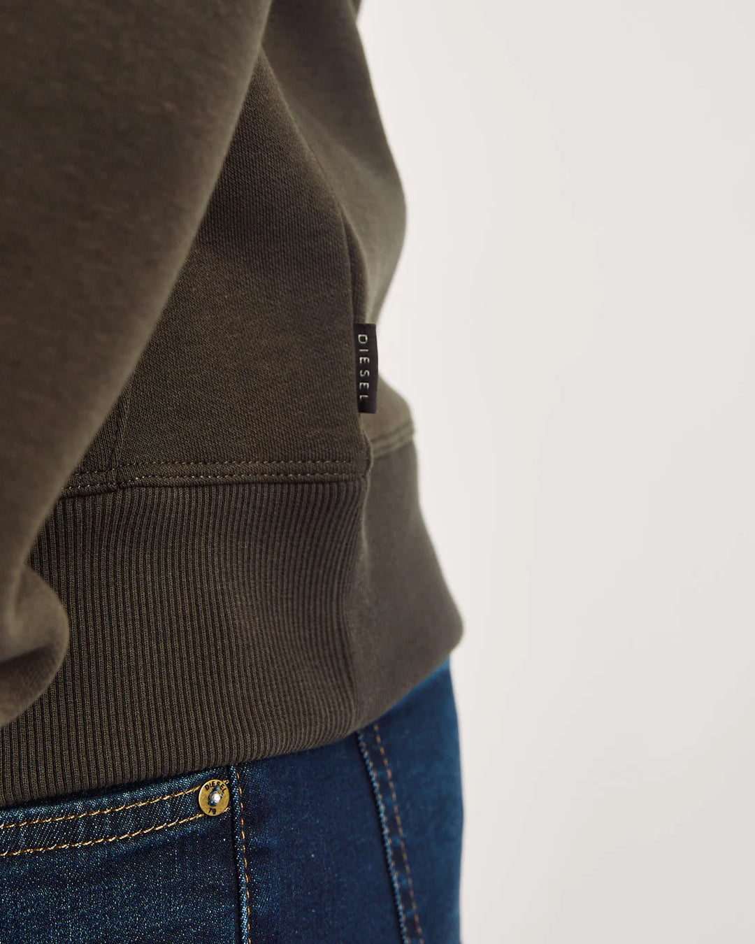 DIESEL ULRICH HOODIE - PEAT MOSS