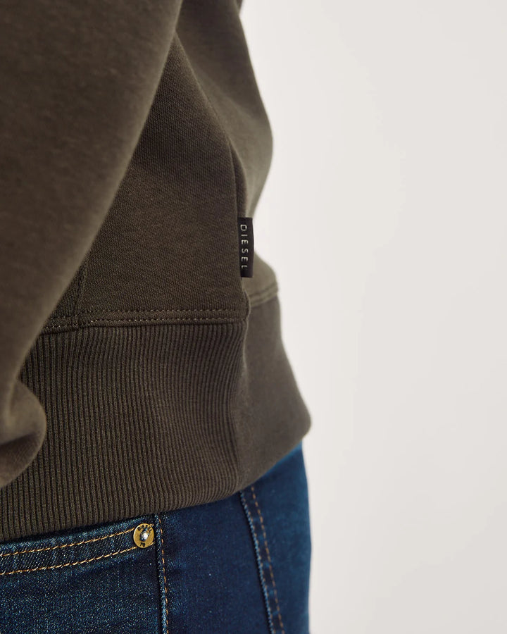 DIESEL ULRICH HOODIE - PEAT MOSS