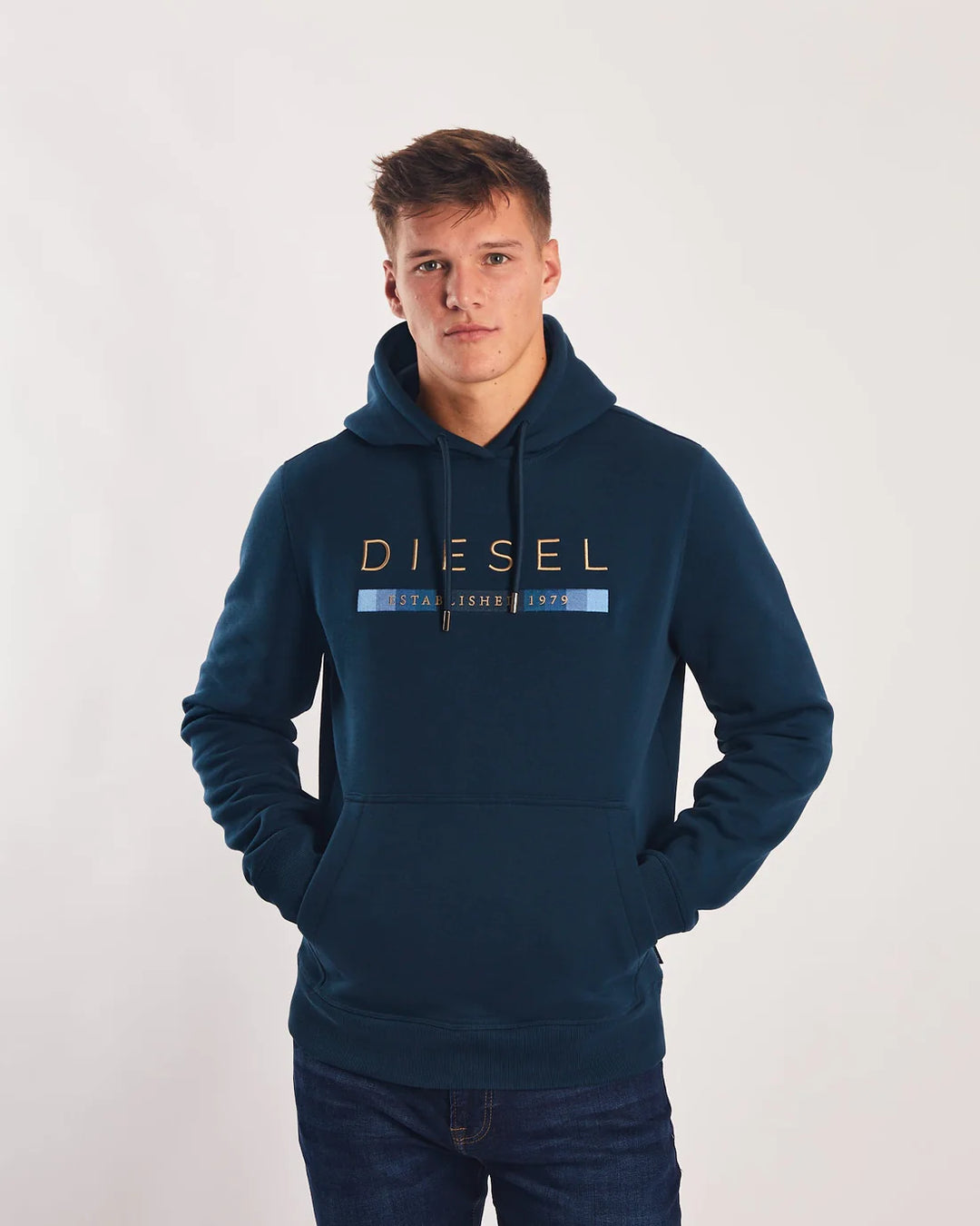 DIESEL ULRICH HOODIE - MIDNIGHT TEAL